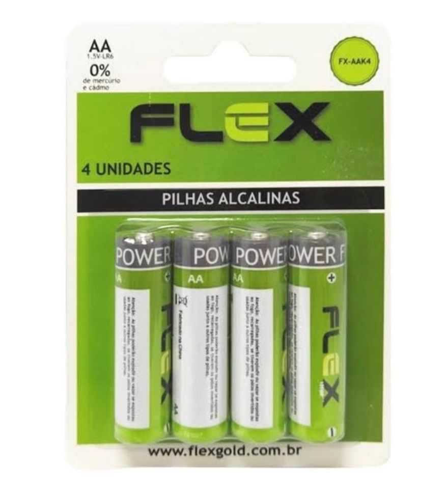 Pilha flex AA Alcalina c/ 4